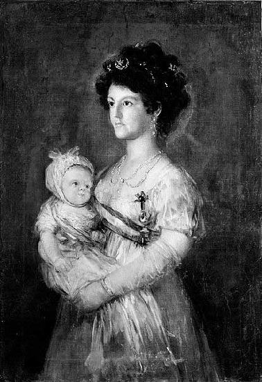 After Francisco de Goya Queen of Etruria and her son Charles of Parma